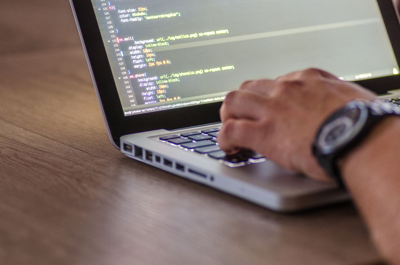 Software being built on a developer's screen